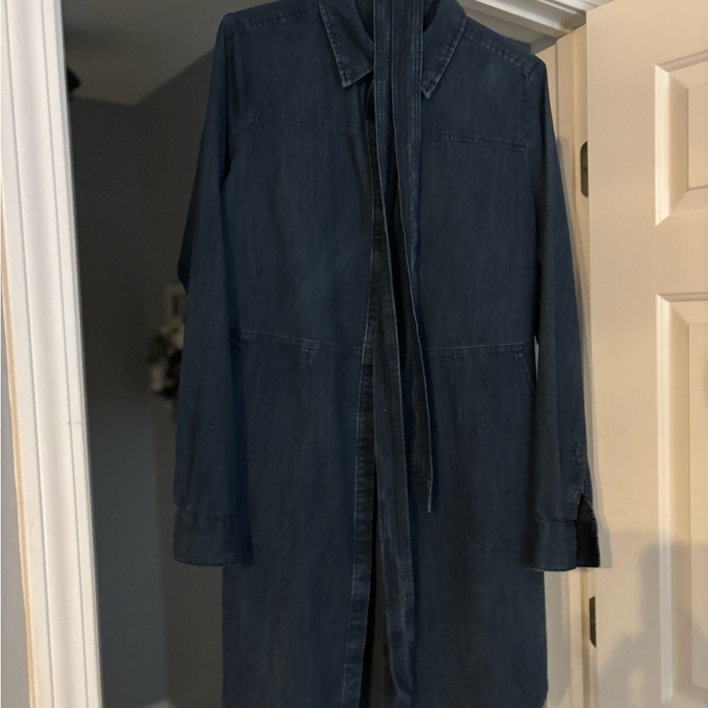 a.n.a Dark Blue Long Sleeve Dress